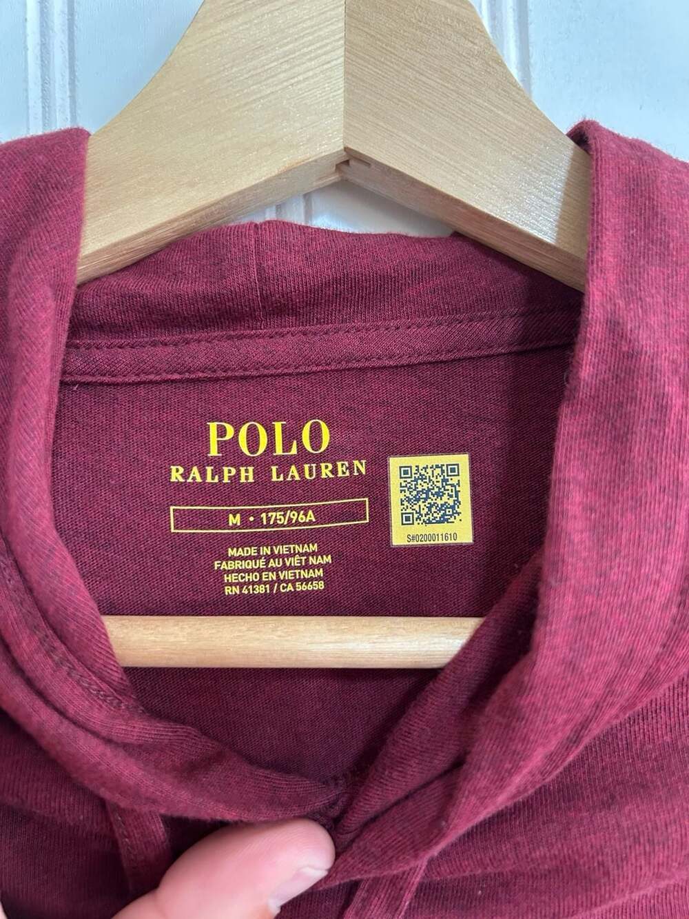 Polo Ralph Lauren Men's Jersey Hooded Long-Sleeve T-Shirt, Burgundy, Size M - Picture 4 of 5